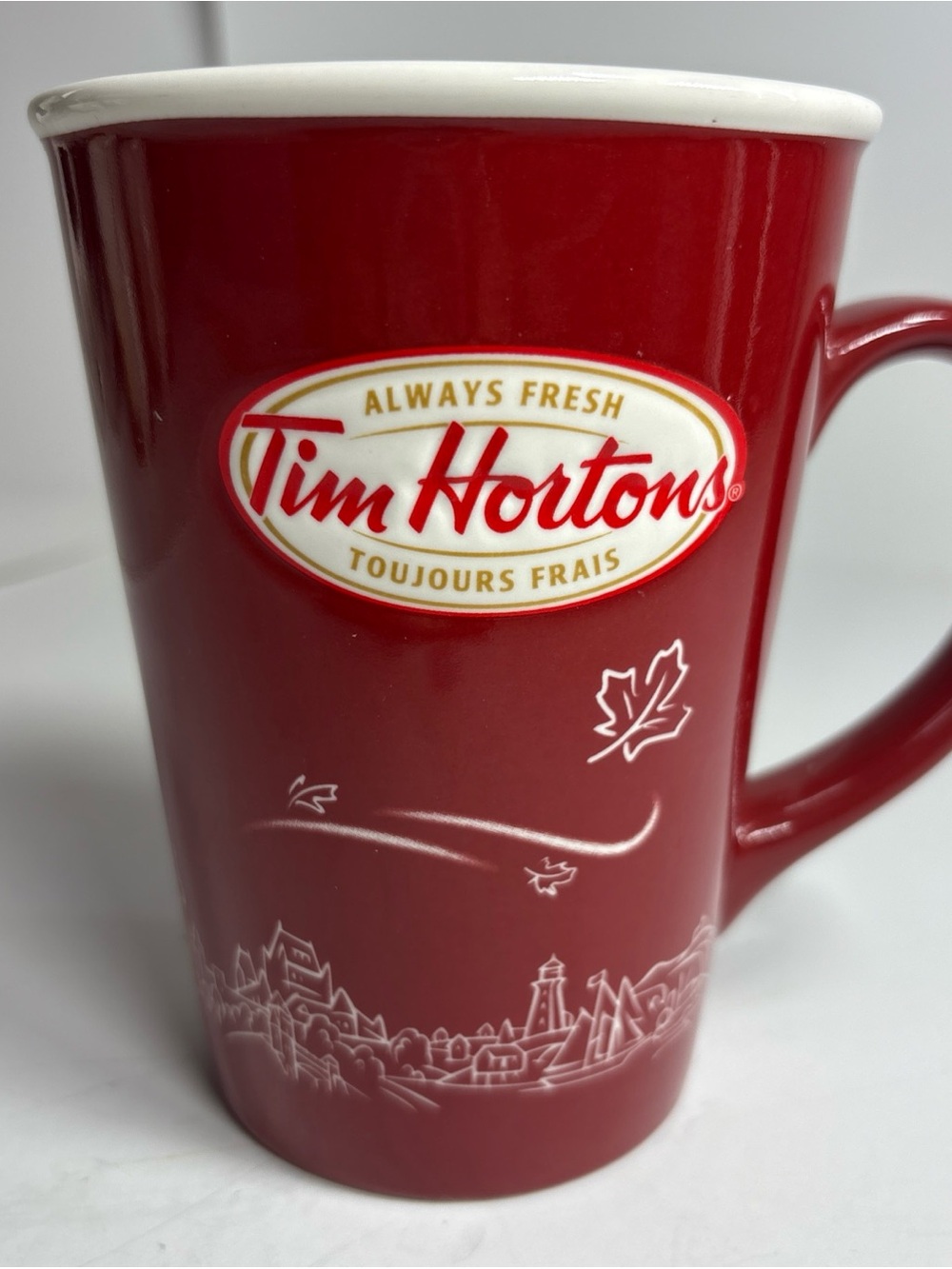 TIM HORTONS 16 OZ. LIMITED EDITION CERAMIC COFFEE MUG 2010